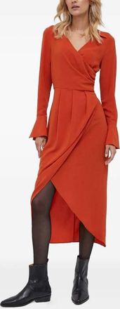 Sisley Abito asimmetrico a portafoglio - Arancione