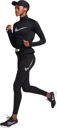 Nike Fast Dri-FIT-legging voor dames (Zwart, Wit)