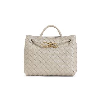 Bottega Veneta Ecru Andiamo Small Satchel