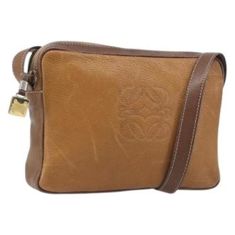 Loewe Pre-owned Shoulder Bag - Dames - Pre-owned - Bruin - Maat: ONE Size Leer