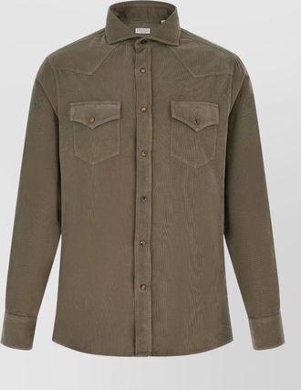 Brunello Cucinelli corduroy easy-fit shirt