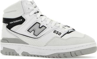 New Balance Unisex Multicolor Leather And Suede 650 Sneakers White
