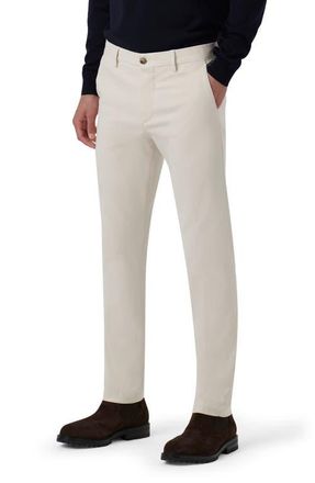 Bugatchi Stretch Cotton Blend Twill Chinos in Stone at Nordstrom, Size 30