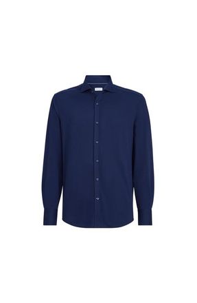 Brunello Cucinelli Piqu&eacute; shirt in Navy Blue at Nordstrom, Size 4X-Large Eu