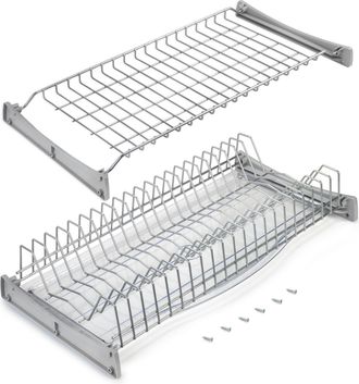 Emuca Emuca Escurreplatos Para M&oacute;dulos Altos Suprastar, M&oacute;dulo 900mm, Acero, Pintado Aluminio