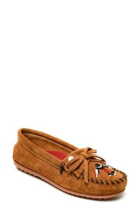 Minnetonka x Lucie Skjefte Thunderbird Animikii Slipper in Brown at Nordstrom, Size 5.5