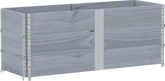 vidaXL Garden Planter Grey 150x50 cm Solid Wood Pine vidaXL