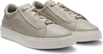 BOSS Gary grained-leather trainers with XL EXTRALIGHT outsole