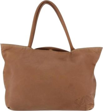Loewe Pre-owned Tote Bags, female, Brown, Size: ONE SIZE Pre-owned Leather Tote