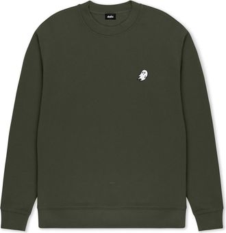 Dalix Ghost Relaxed Midweight Fleece Crewneck Sweatshirt in Cypress at Nordstrom, Size Xx-Large