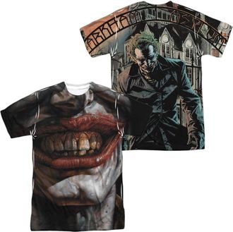 Gildan Batman Asylum (Front/Back Print) Short Sleeve Adult Poly Crew Tee / T-Shirt