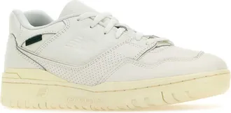 New Balance Mens White Leather 550 Sneakers Seasalt