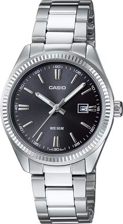Casio Womens Classic Stainless Steel Black Dial Analog Watch - LTP-1302D-1A1V