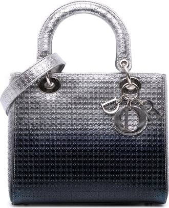 Dior Pre-owned Womens Lady Top Handle Bag - Grey Leather - One Size