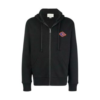 Gucci Hoodies & sweatvesten, Heren, Zwart, M, Katoen, Zip-through Hoodie