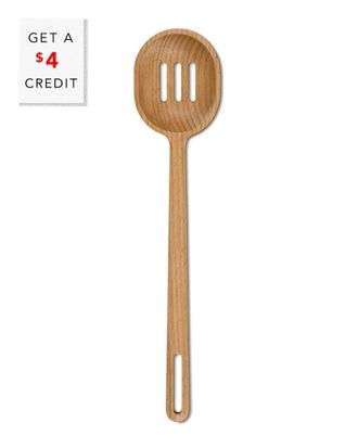 LE CREUSET Signature Wood Slotted Spoon With $4 Credit