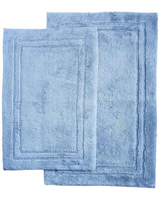 Superior Non-Slip 2Pc Plush Absorbent Cotton Bath Rug Set
