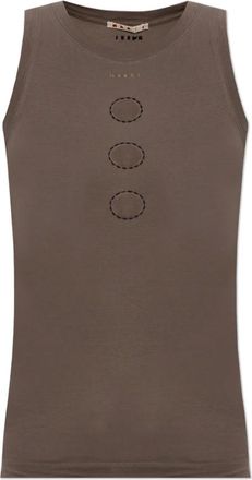 Marni Top in Cotone con Scollo Tondo - - Tops - Donna - Marrone - S