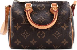 Louis Vuitton Speedy Bandouliere Bag Monogram Canvas Nano crossbody bag - Bruin