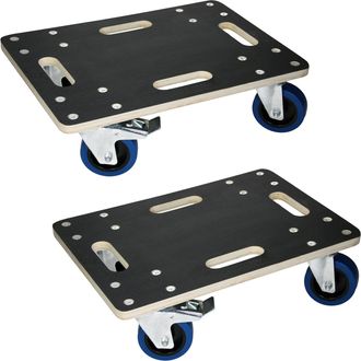 ECD Germany Ecd Germany - 2x Plataformas De Carga Hasta 800kg Con Ruedas Para Mover Muebles O Electrodom&eacute;sticos 35x50cm Tabla Rodante De Transporte Con 2 Frenos C