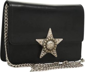 Miu Miu Tweedehands leren schoudertassen - Dames - Vintage Schoudertas - Zwart - ONE Size - Leer - Vintage
