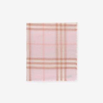 Burberry Wide Check Wool Scarf