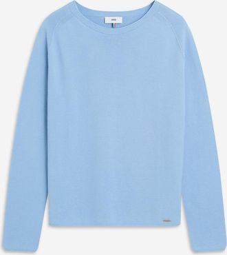 Cinque Strickpullover CINQUE CIELLA_LS, Damen, Gr. XXL (44), hellblau, Strick, Obermaterial: 100% Baumwolle, unifarben, regular fit normal, Rundhals, abgeste