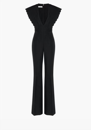 Philosophy di Lorenzo Serafini Grain De Poudre Technical Flare Jumpsuit In Black