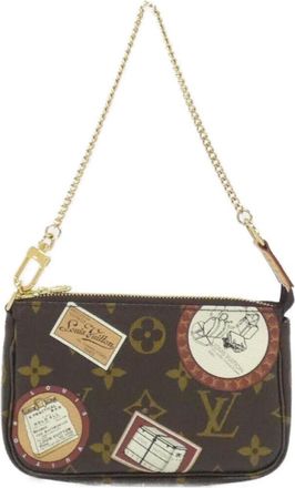 Louis Vuitton Brown Coated Canvas Pochette Pouch (Pre-Owned)