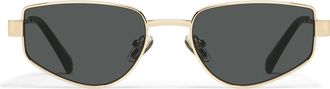 Quay Hit Single 54mm Cat Eye Sunglasses in Gold/Smoke at Nordstrom