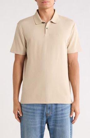 Calvin Klein Mico Waffle Polo in White Pepper at Nordstrom Rack, Size Xx-Large
