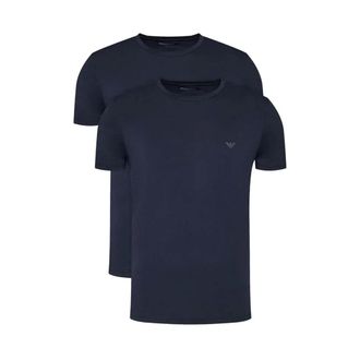 Emporio Armani T-Shirts, male, Blue, Size: XL Blue Cotton T-Shirt