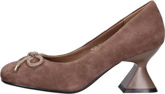 Emanuelle Vee Met hak Bruin - Dames - Pumps - Bruin - 37 EU - Su&egrave;de - Schoenen
