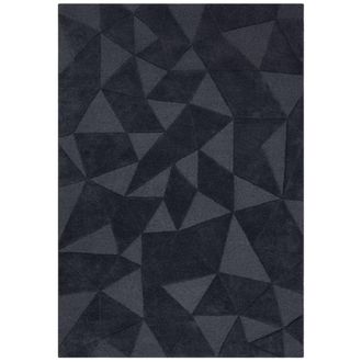 Flair Rugs Alfombra de lana gris anthracite 160x230cm