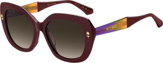 Etro 0091/F/S Asian Fit LHF/HA Womens Sunglasses Burgundy Size 56