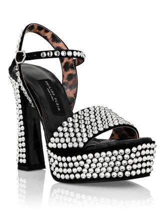 Philipp Plein Strass Platform Sandals