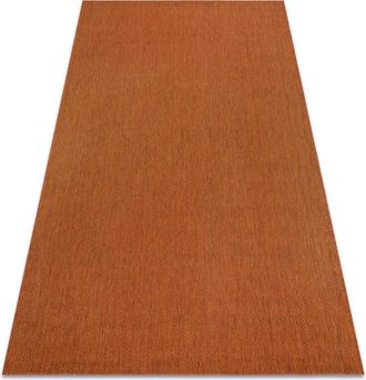 RugsX Rugsx - Alfombra De Cuerda Sisal Flat 48663/120 Liso Tonos De Naranja Orange 120x170 Cm