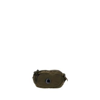 C.P. Company Belt Bags, male, Green, Size: ONE SIZE Logo Nylon Waist Bag