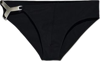 Rick Owens Zwembroeken met applicatie - Heren - Strandmode - Zwart - L - Badmode