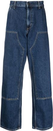 Carhartt Work in Progress Nash DKlow-rise panelled jeans - men - Cotton/Cotton/Polyester - 36/32 - Blue