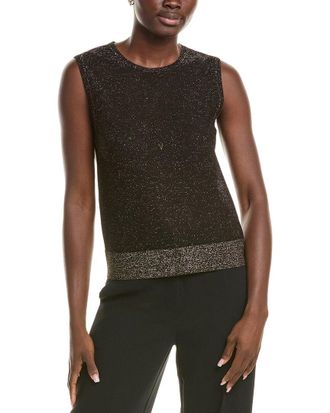 St. John Lightweight Lurex Knit Shell