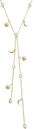 Awe Inspired Midnight Reflection Lariat Necklace in 14K Gold Vermeil at Nordstrom