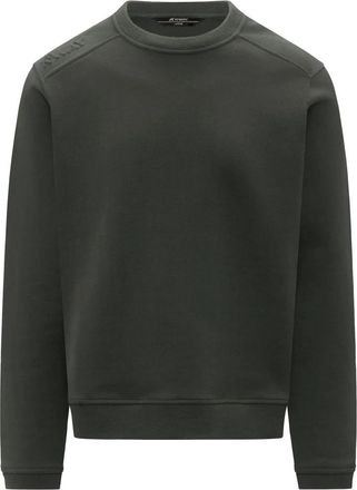 K-Way Perruel Cotton Cashmere Crewneck - Heren - Sweatshirts - Groen - L - Katoen - Hoodies & sweatvesten