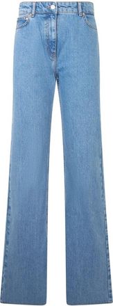 Moschino Jeans, Dames, Blauw, W26, Katoen, Straight Jeans