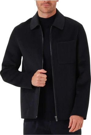 Profuomo Heren, Jassen, Blauw, Maat: XL Wol