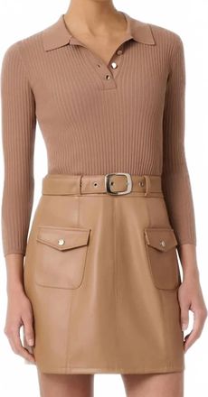Shoshanna Melinda Mini Dress In Camel