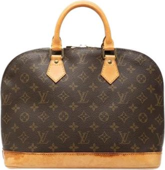 Louis Vuitton Pre-owned Fabric Handbag - Dames - Vintage Handtas - Bruin - ONE Size - Vintage