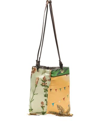 Manipuri floral-patchwork tote bag - women - Fabric - One Size - Green