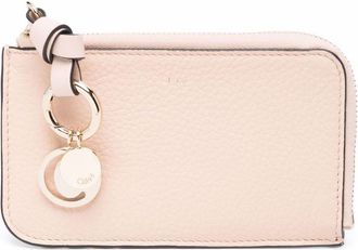 Chlo&eacute; logo tag wallet - women - Cotton/Polyester/Calf Leather - One Size - Pink