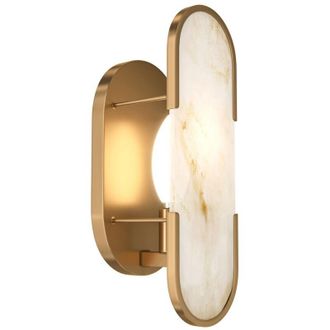 Maytoni Maytoni Marmo L&aacute;mpara De Pared Moderna De Lat&oacute;n, 1 L&aacute;mpara E14, Pantalla Blanca